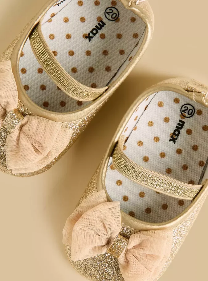 Bow Accent Booties with Elasticated Strap-2