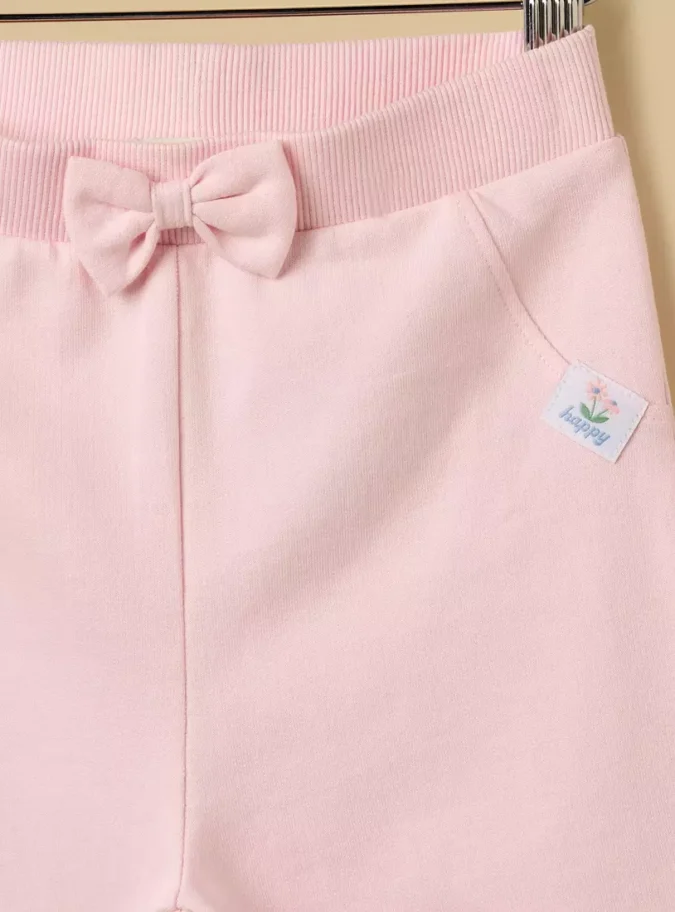 Bow Accent Cotton Joggers-3