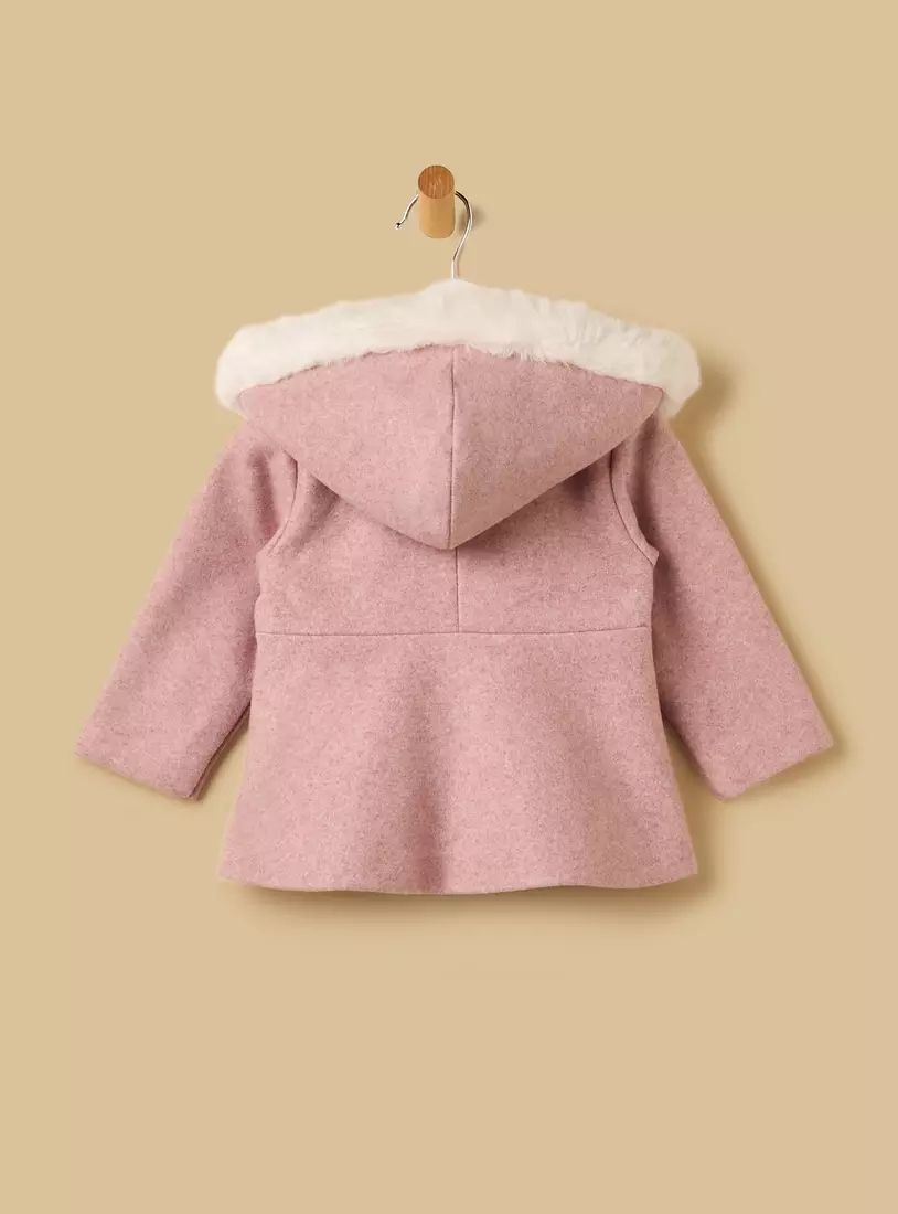 Bow Accent Hooded Coat-3