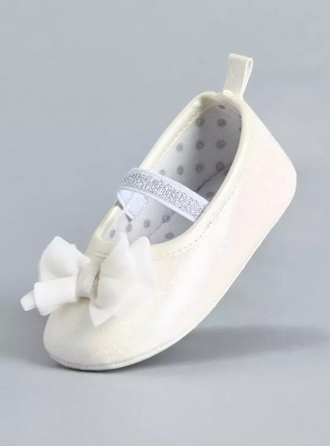 Bow Applique Booties-1