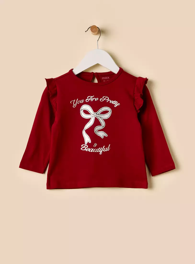 Bow Print T-shirt-2