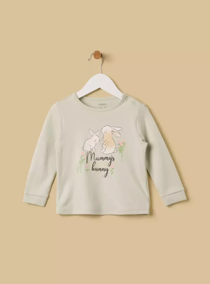 Bunny Print Cotton Pyjama Set-2