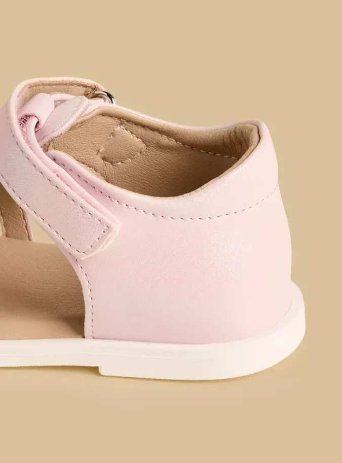 Butterfly Applique Sandals with Hook and Loop Closure-4