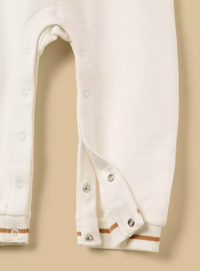 Car Print Collared Cotton Sleepsuit-4