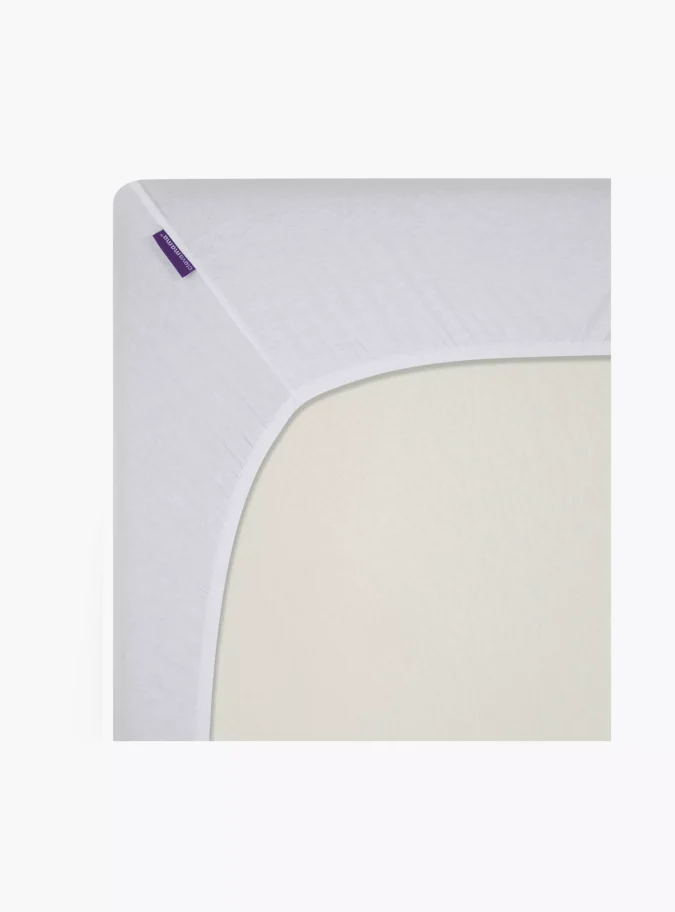 ClevaMama 2-Piece Jersey Cotton Fitted Sheets for Cot - White-3