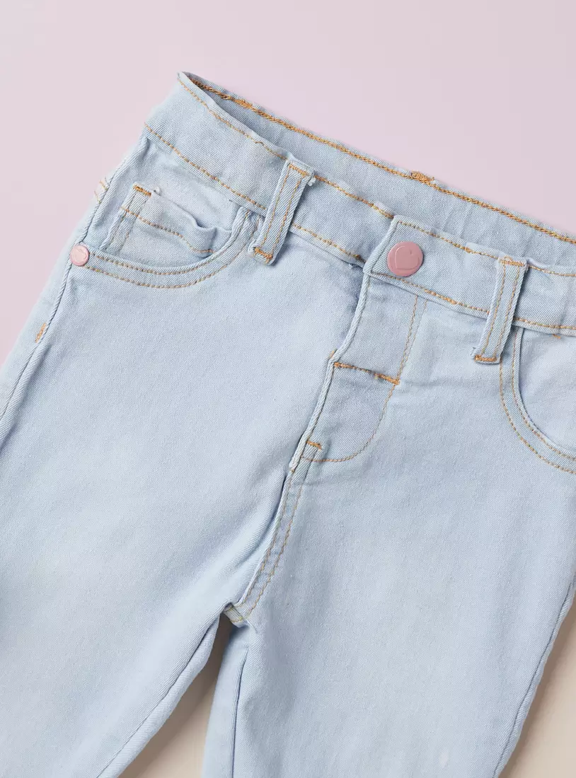 Comfort Fit Full Length Jeans with 5-Pockets-2