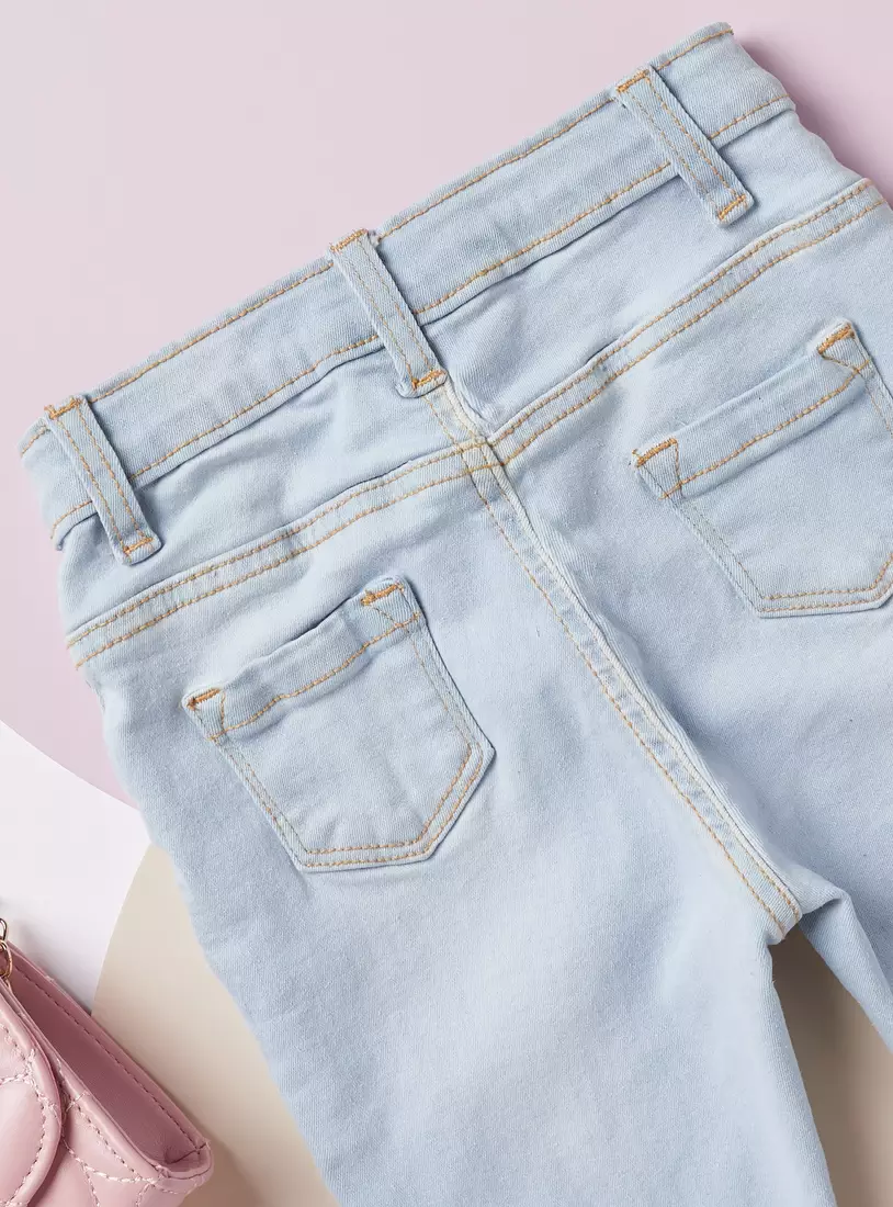 Comfort Fit Full Length Jeans with 5-Pockets-4