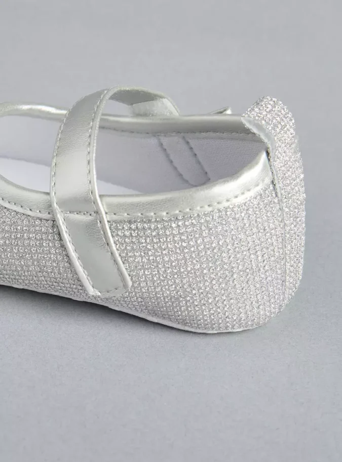 Embellished Booties with Hook and Loop Closure-3