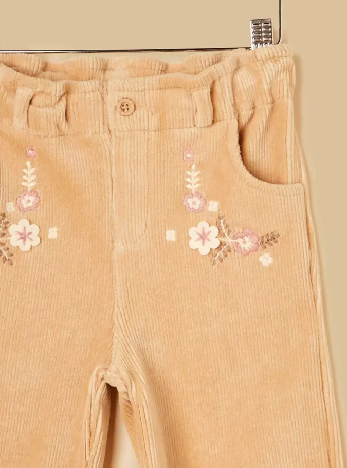 Embroidered Corduroy Pants3