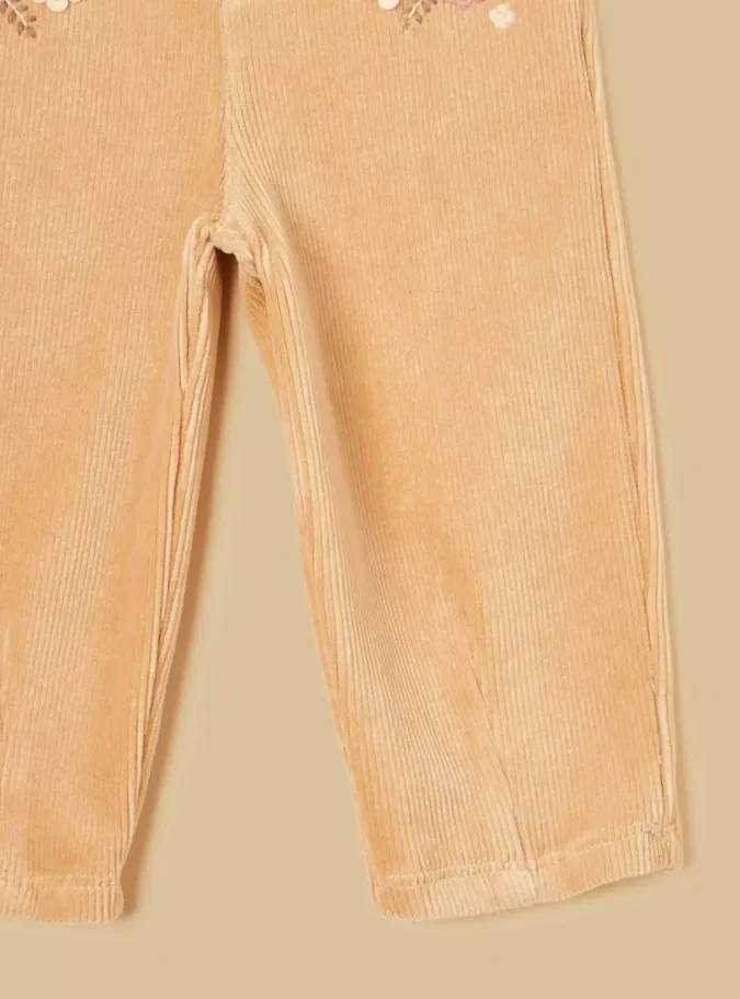 Embroidered Corduroy Pants4
