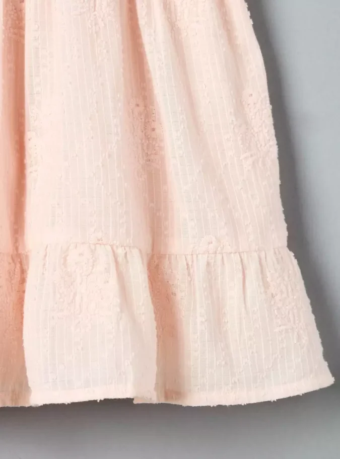 Embroidered Lace Collar Dress-4