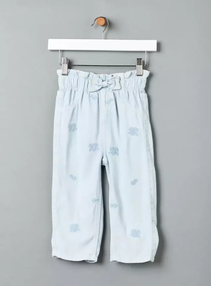 Embroidered Paperwaist Jeans-1