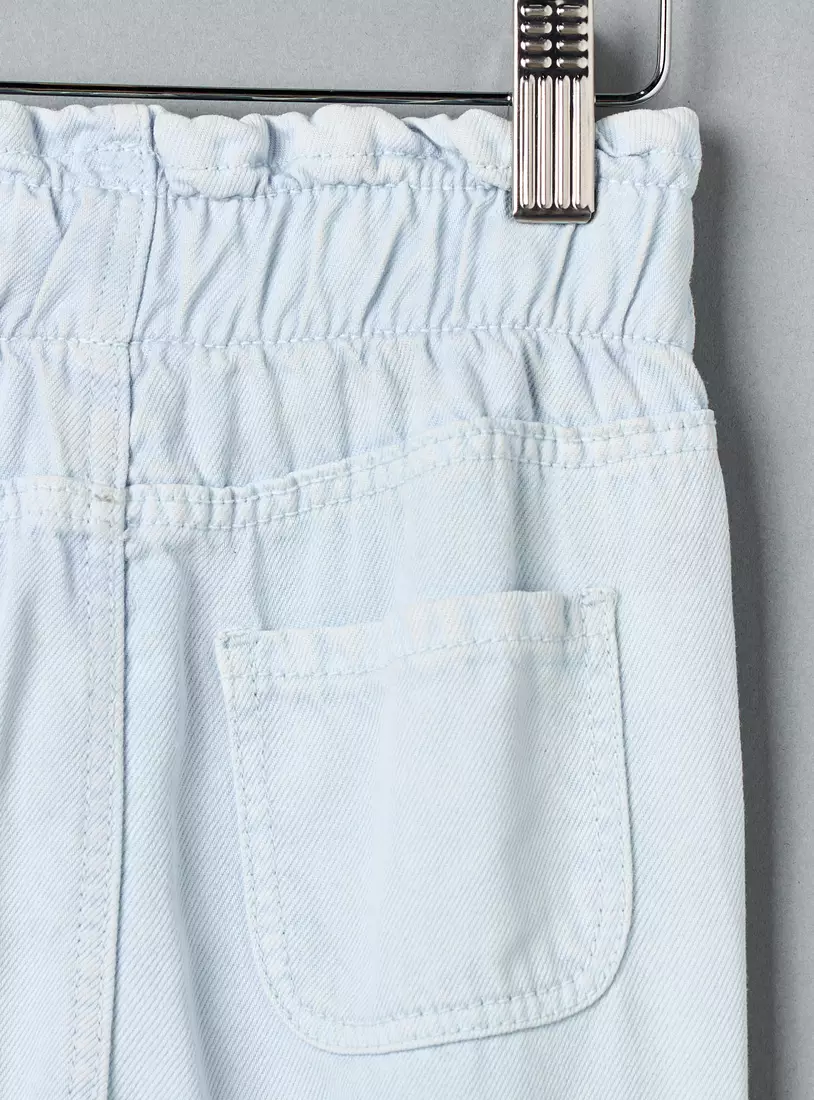 Embroidered Paperwaist Jeans-4