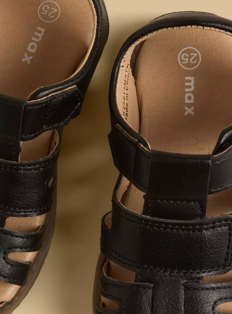 Fisherman Sandals with Hook and Loop Closure-3