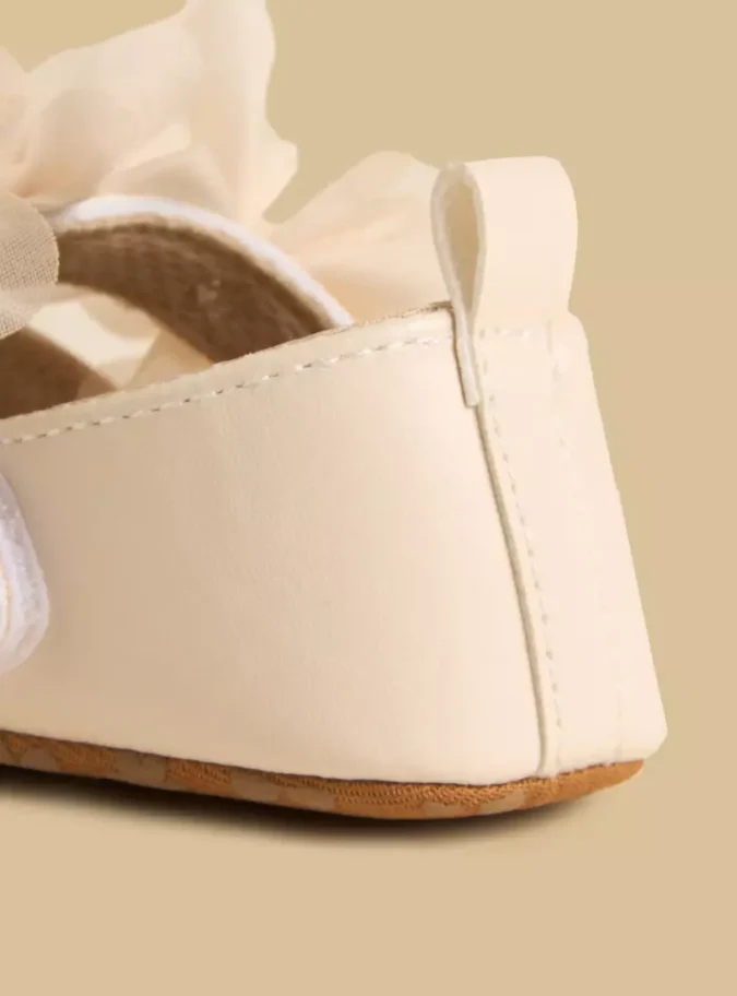 Floral Accent Booties with Hook and Loop Closure-3