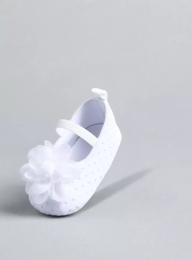 Floral Accent Slip-On Booties with Elastic Strap-1