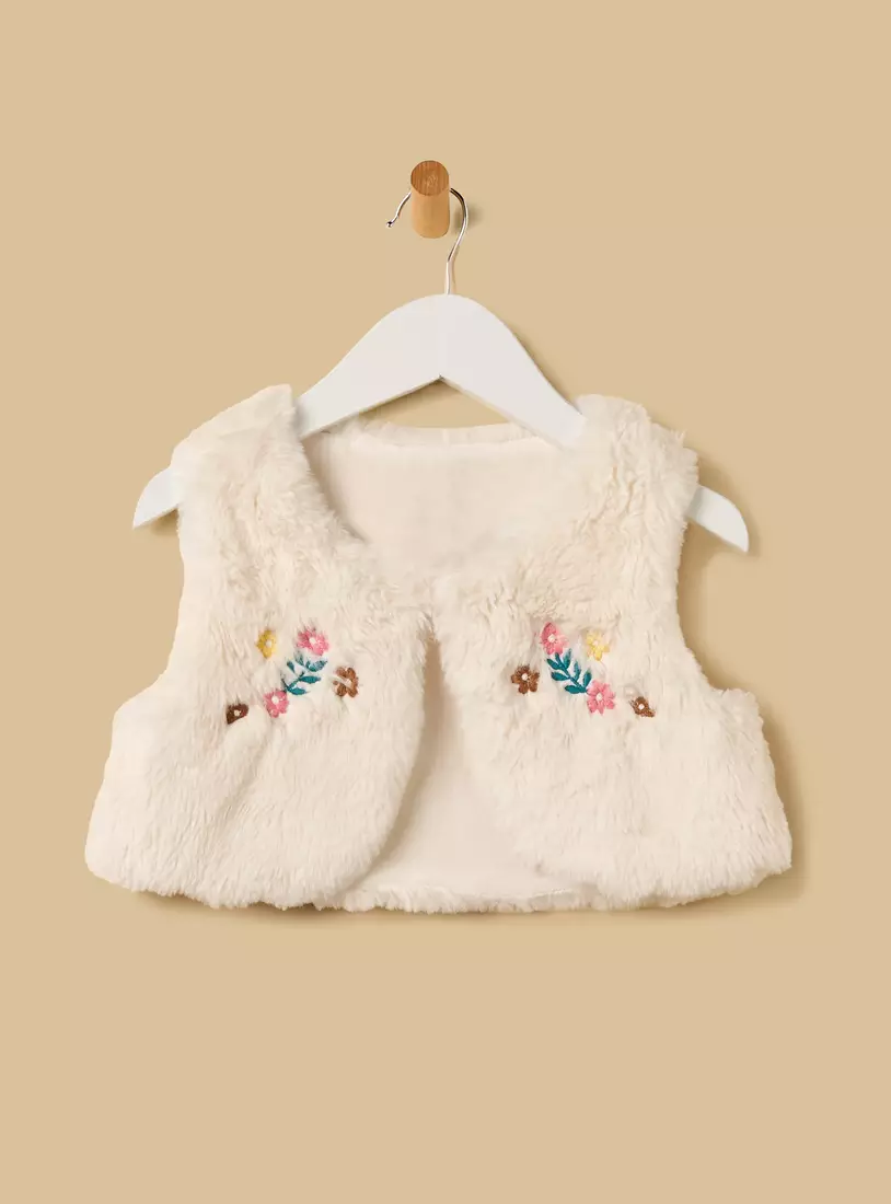 Floral Print Cotton Dress with Shrug-4