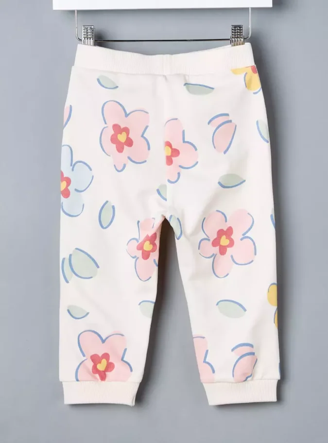 Floral Print Cotton Joggers-2