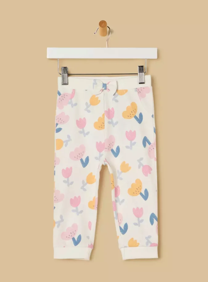 Floral Print Cotton Joggers1