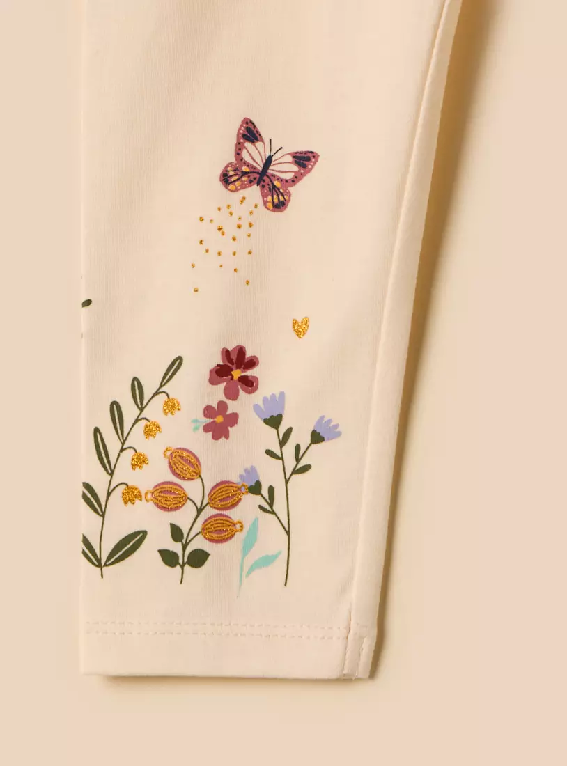 Floral Print Leggings-4