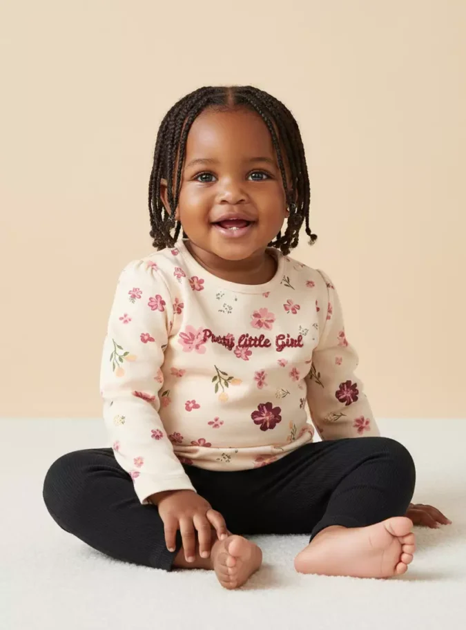 Floral Print T-shirt-1