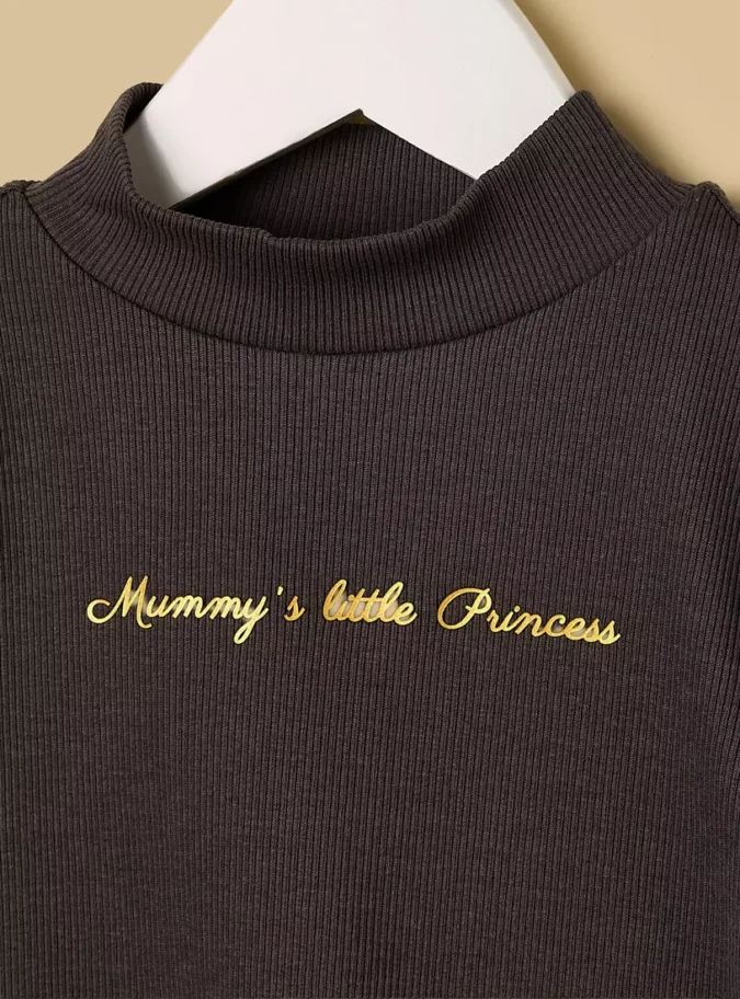 Floral Print Turtleneck T-shirt-3