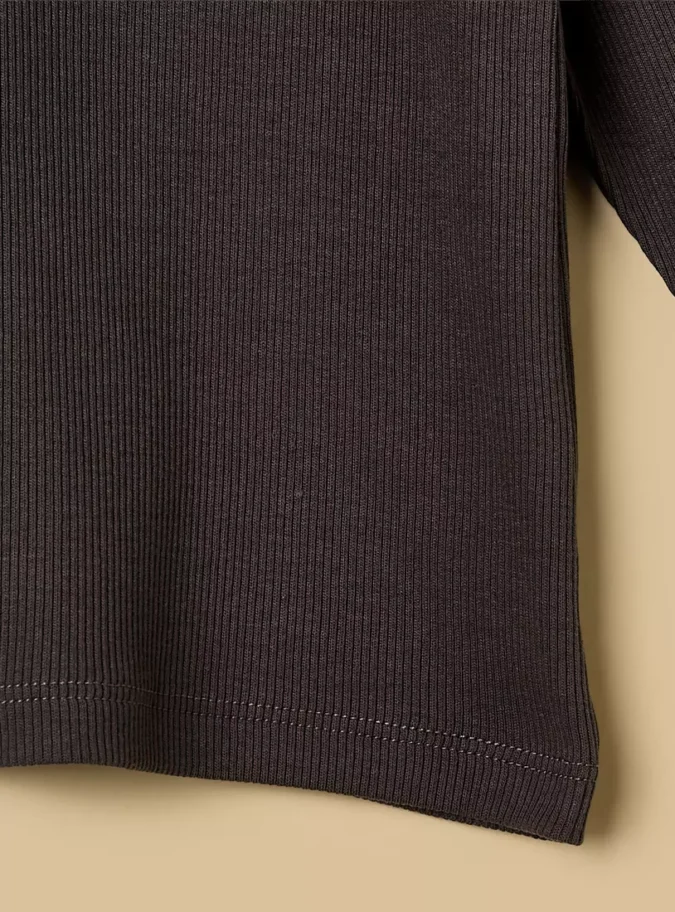 Floral Print Turtleneck T-shirt-4