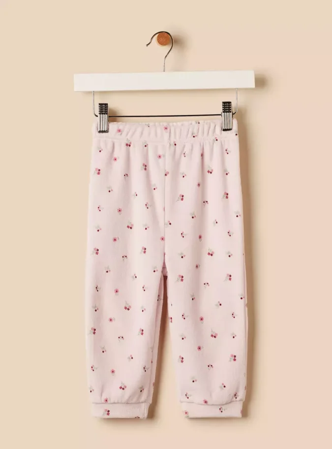 Floral Print Velour Pyjama Set-2
