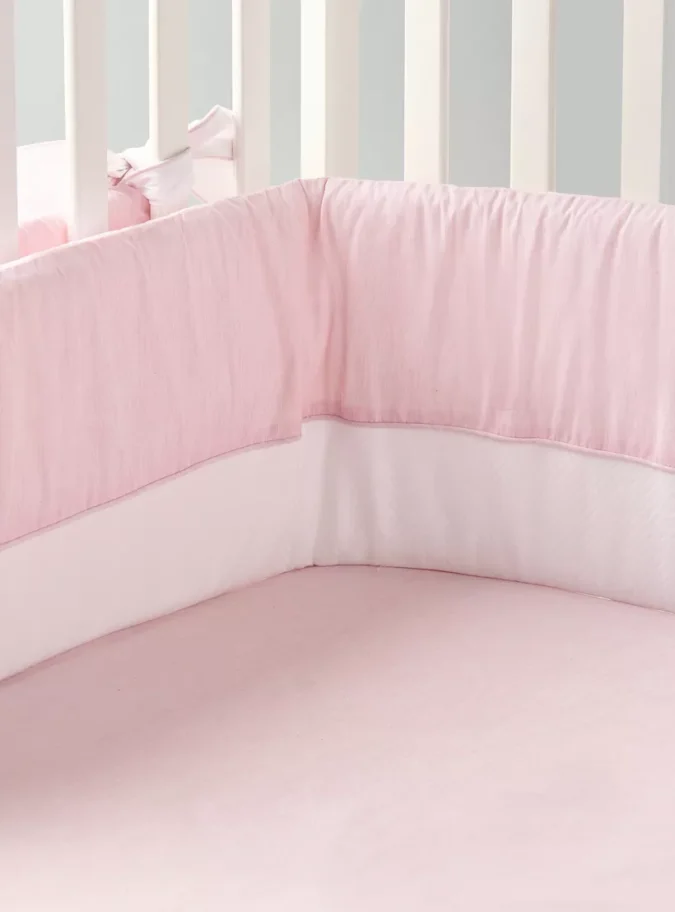 Giggles Bunny Embroidered Cot Bumper - 30x400 cms-3