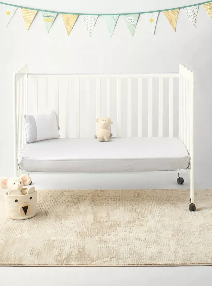 Giggles Sheep Applique Fitted Sheet - 70x130x20 cms-1