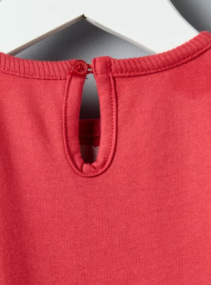 Heart Applique Cotton Dress-4