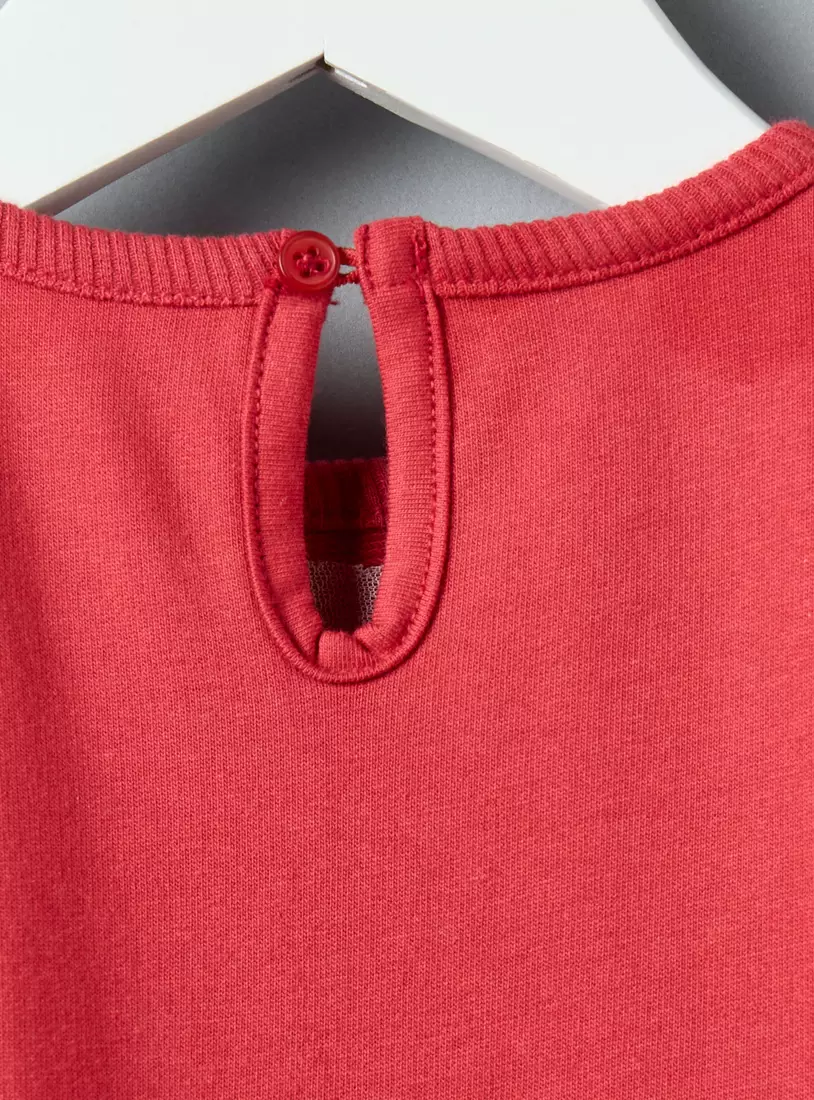 Heart Applique Cotton Dress-4