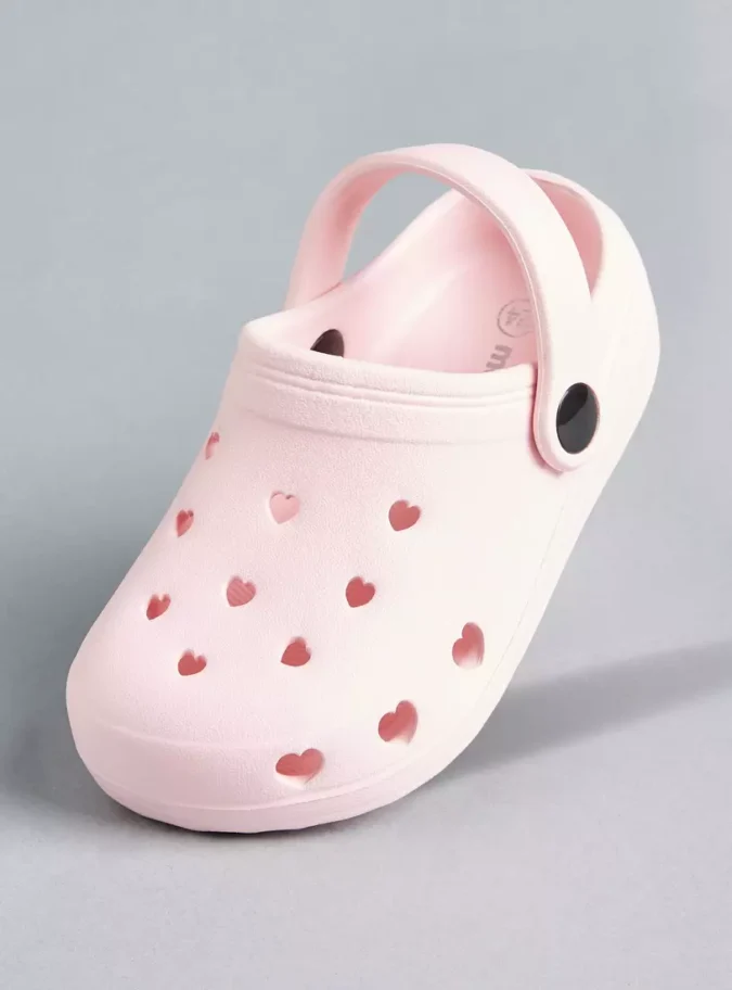 Heart Cutout Detail Clogs with Backstrap-1