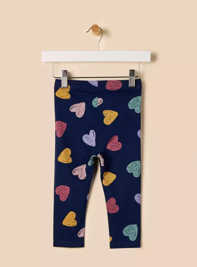 Heart Print Leggings-2