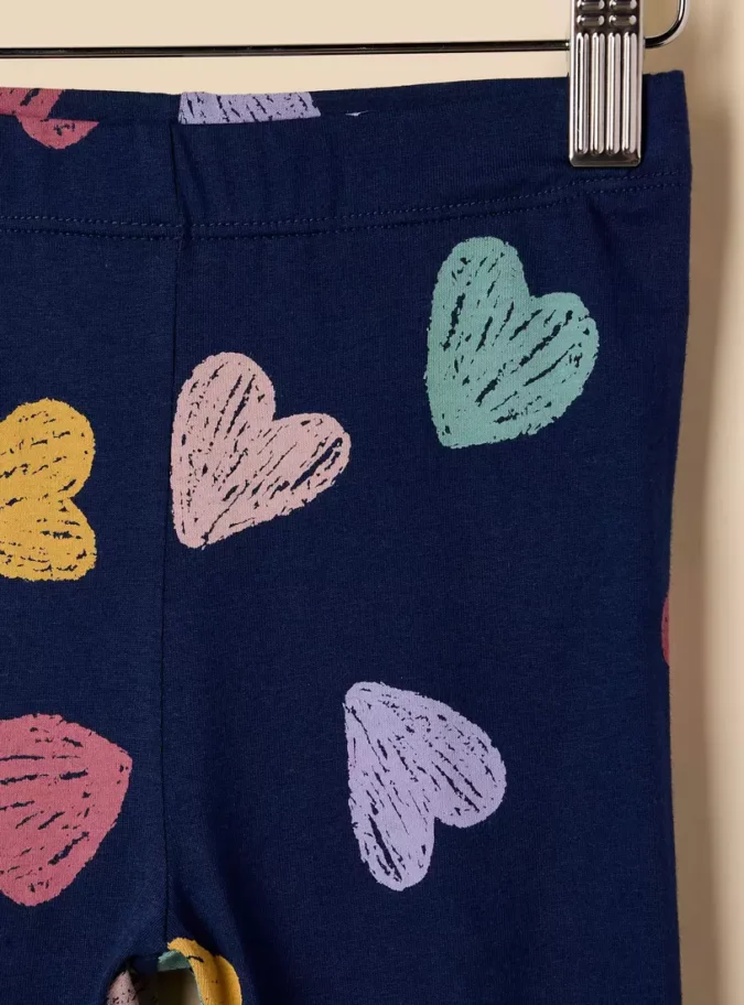 Heart Print Leggings-3
