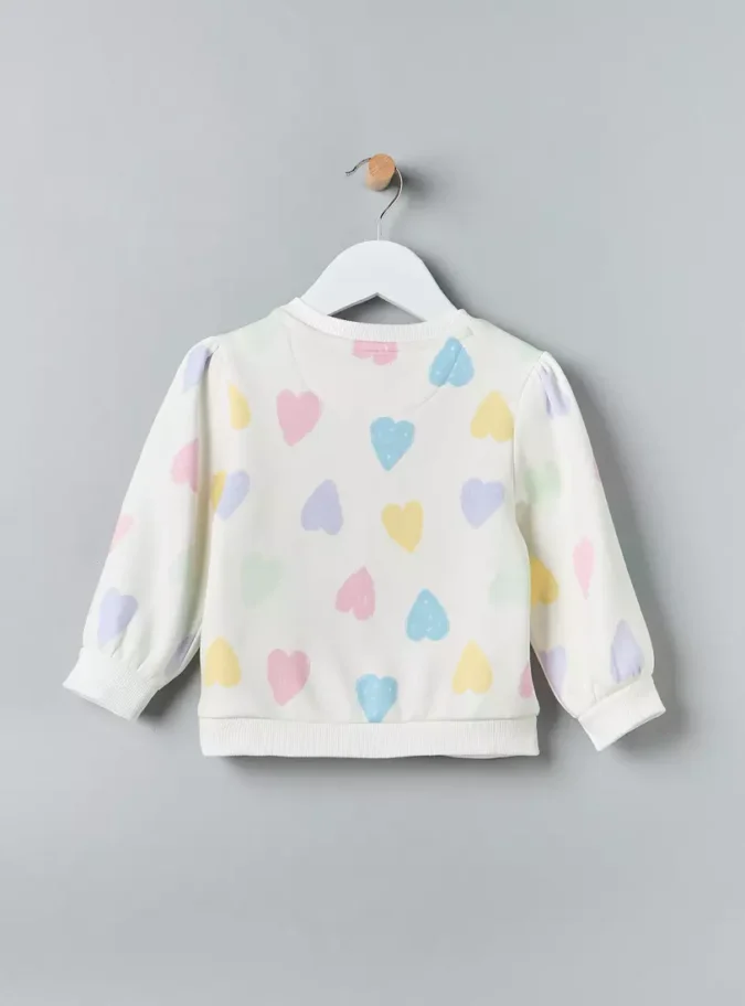 Heart Print Sweatshirt-2