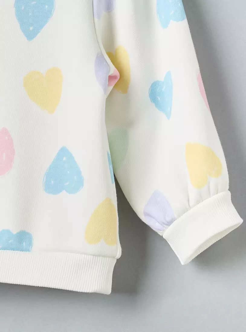 Heart Print Sweatshirt-4