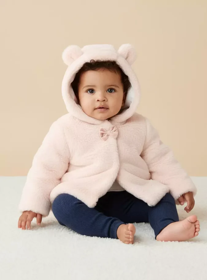 Hooded Faux Fur Jacket-1