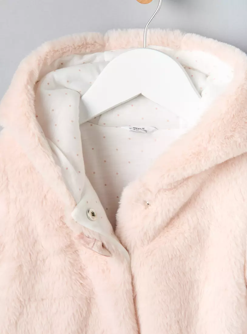 Hooded Faux Fur Jacket-3