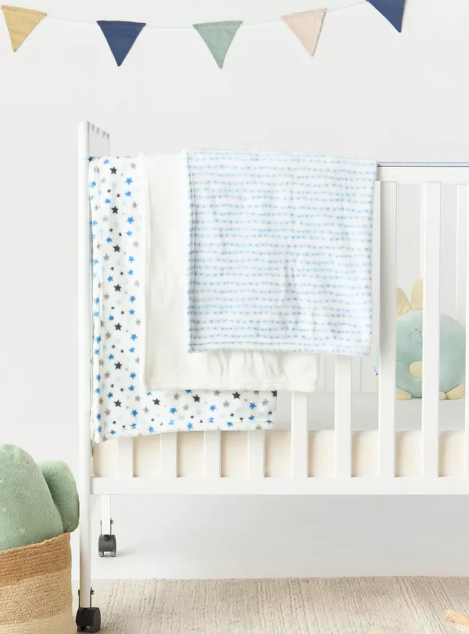 Juniors 3-Piece Assorted Fleece Raschel Blanket Set - 76x102 cm-1