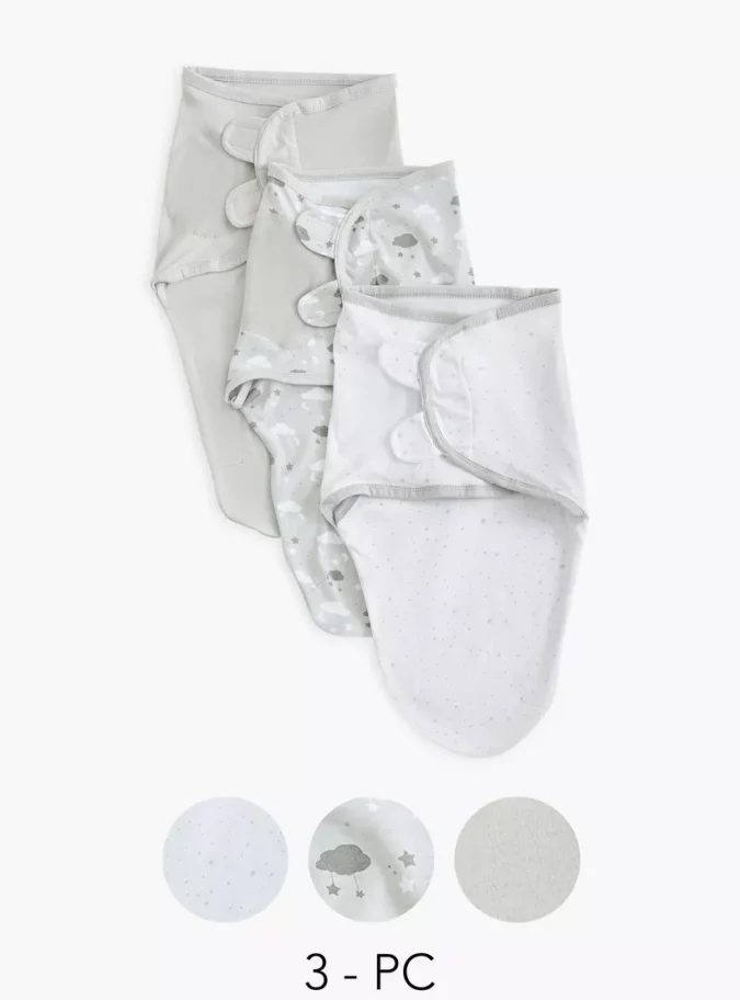 Juniors Ear Applique Swaddle Wrap - Set of 3-1