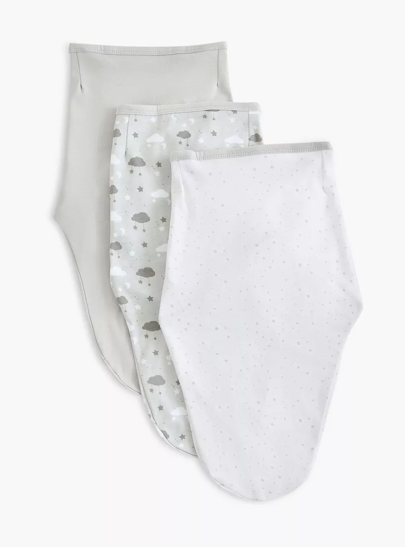 Juniors Ear Applique Swaddle Wrap - Set of 3-2