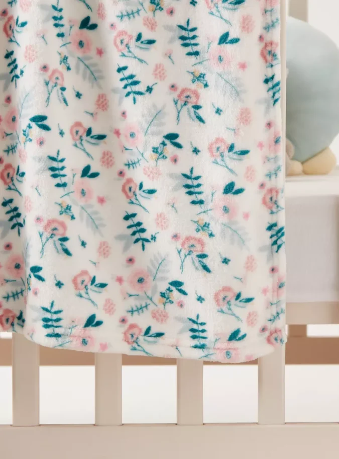 Juniors Floral Print Fleece Blanket - 75x100 cms-3