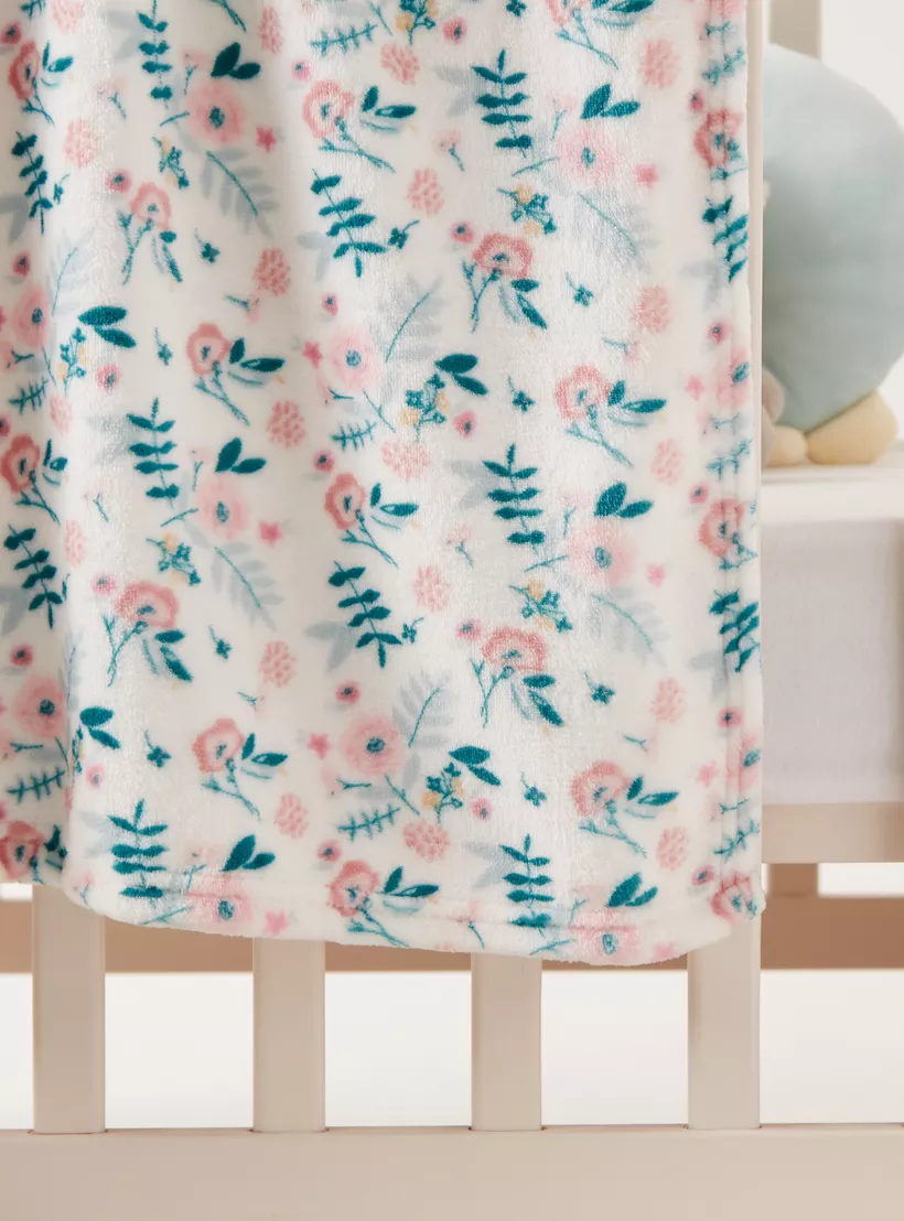 Juniors Floral Print Fleece Blanket - 75x100 cms-3