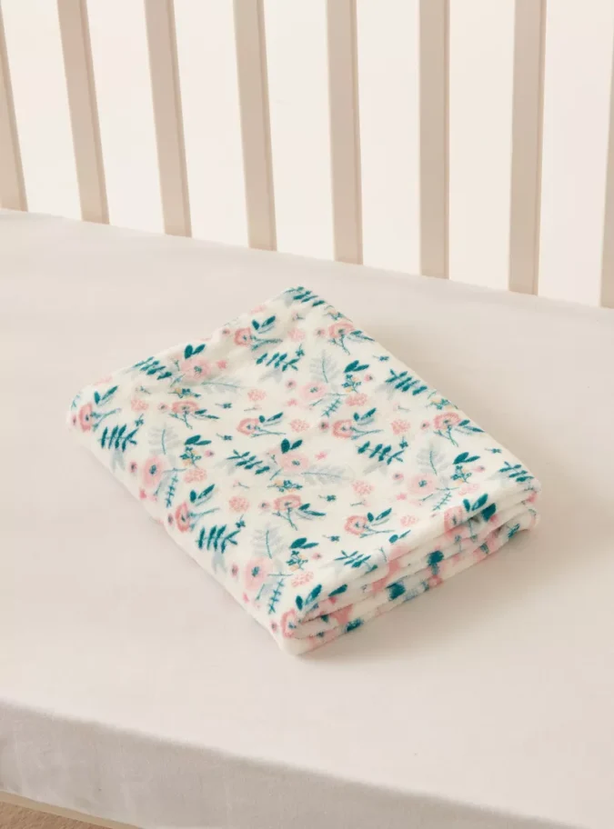 Juniors Floral Print Fleece Blanket - 75x100 cms-4