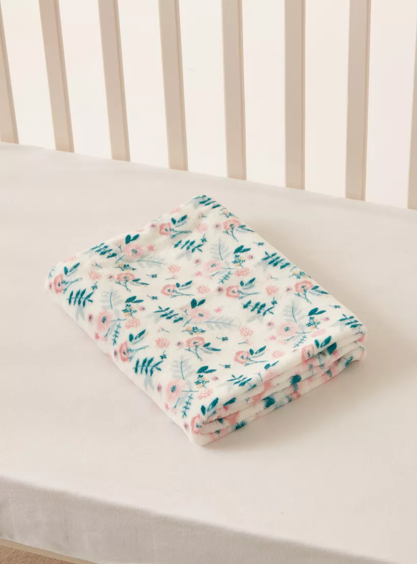Juniors Floral Print Fleece Blanket - 75x100 cms-4