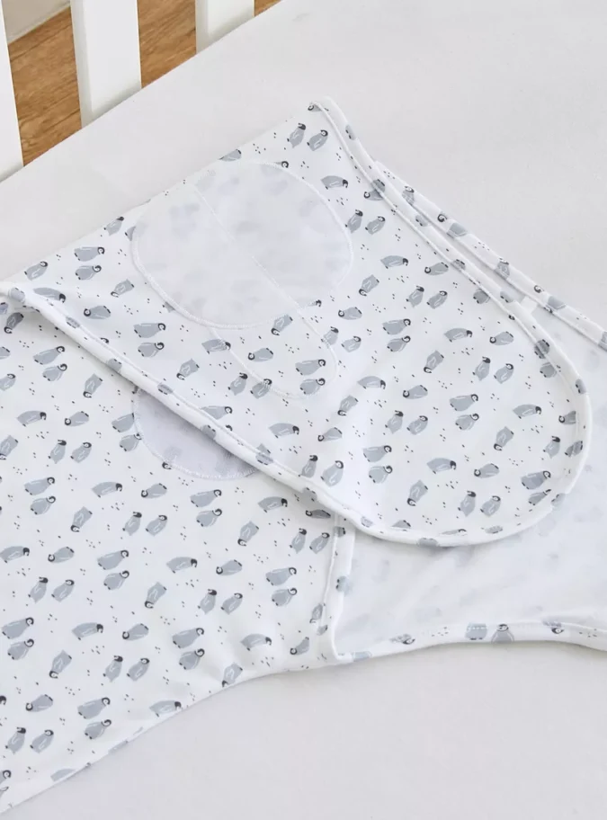 Juniors Penguin Print Swaddle Wrap-2