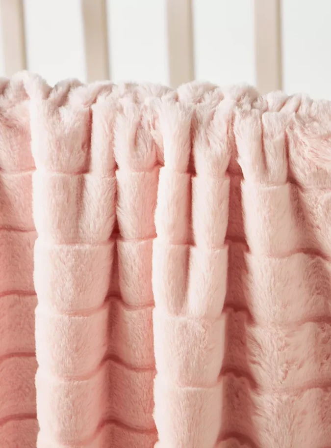 Juniors Textured Faux Fur Blanket - 100x127 cms-2