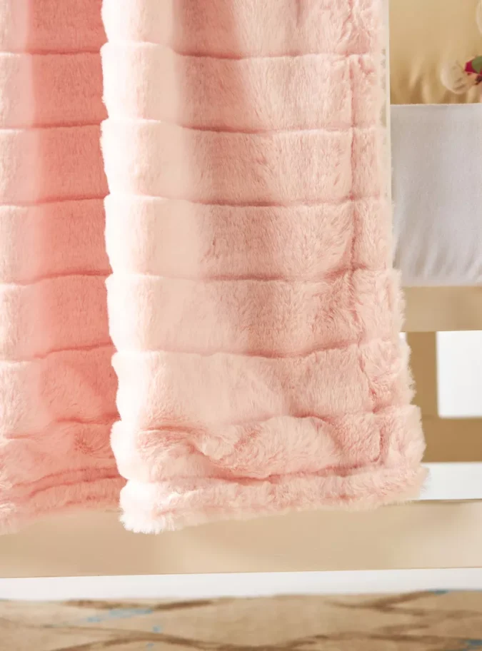 Juniors Textured Faux Fur Blanket - 100x127 cms-3