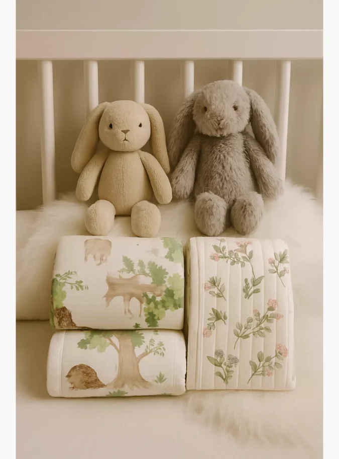 Kinder Valley 2-Piece 100% Cotton Quilted Swaddle Blanked with Hood - Blossom Cocoon-2